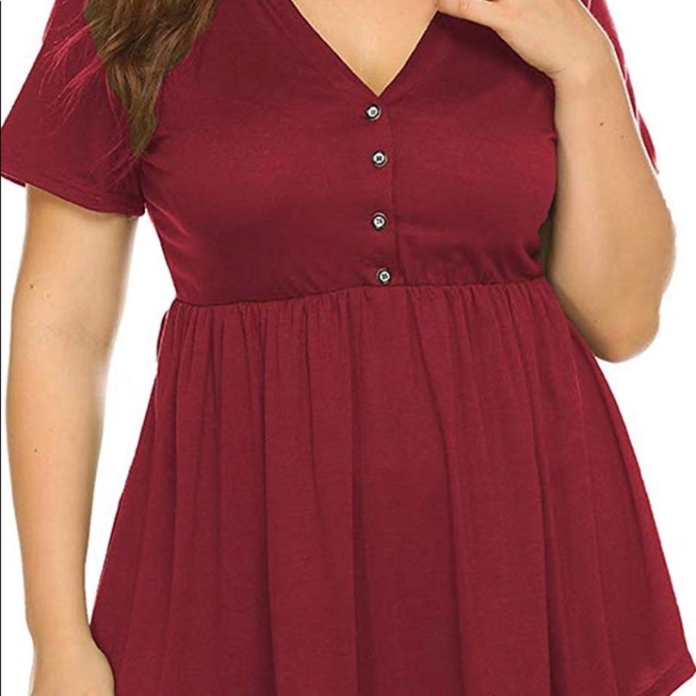 Women’s Plus Pleated Button Up Tunic NWT 3X 22/24